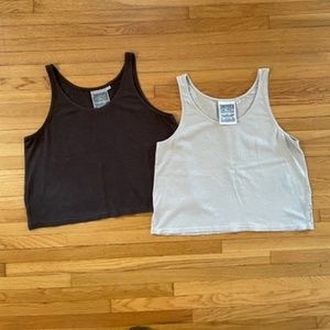 Jungmaven Cropped Hemp Tank Top - set of 2